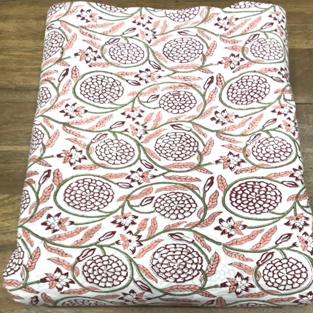 Jaal Block Hand Block Print Cotton Fabric