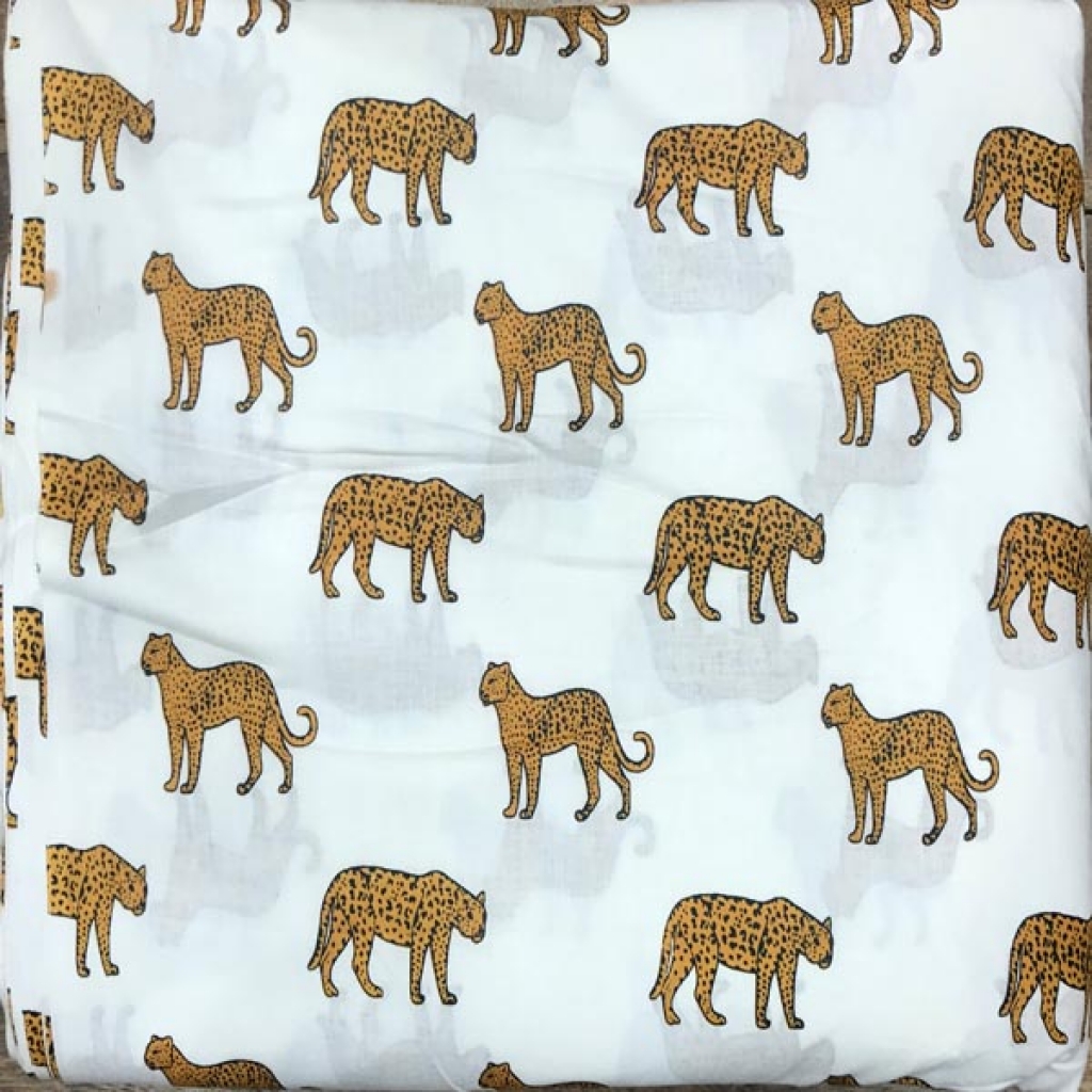 New Leopard Tiger Print Cotton Fabric Sewing Fabric for Dress Making Quilting Fabric