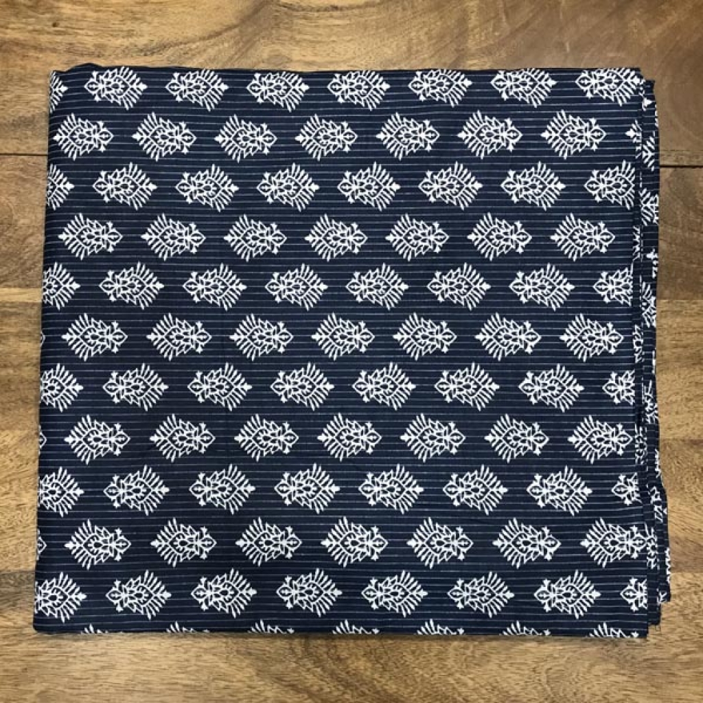 New Indigo Screen Print Design New Arrivel Print Cotton Fabric Sewing Fabric for Dress Making Quilting Fabric