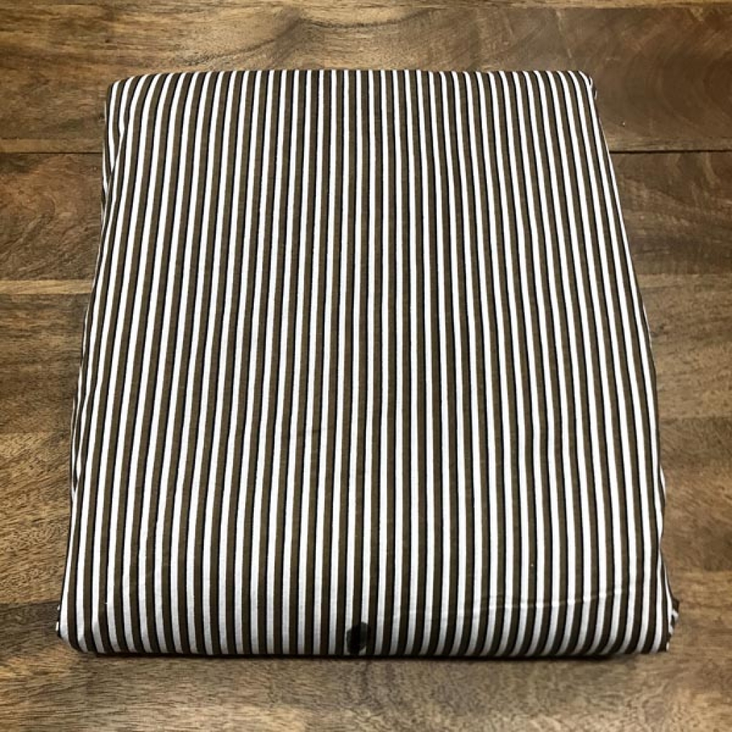 New Double Black Line Stripe Print Cotton Fabric Sewing Fabric for Dress Making Quilting Fabric