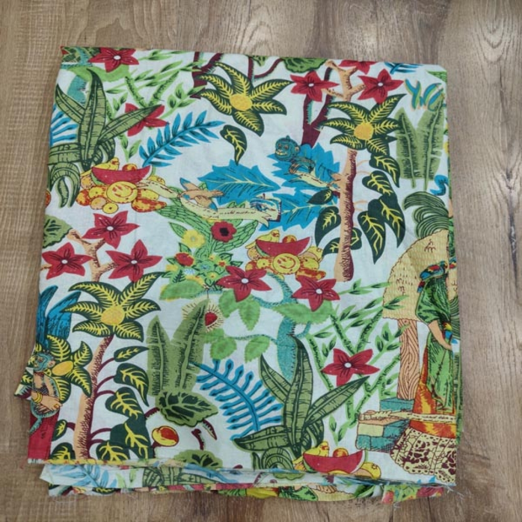 Faridabad New Jungle Print Cotton Fabric Sewing Fabric for Dress Making Quilting Fabric