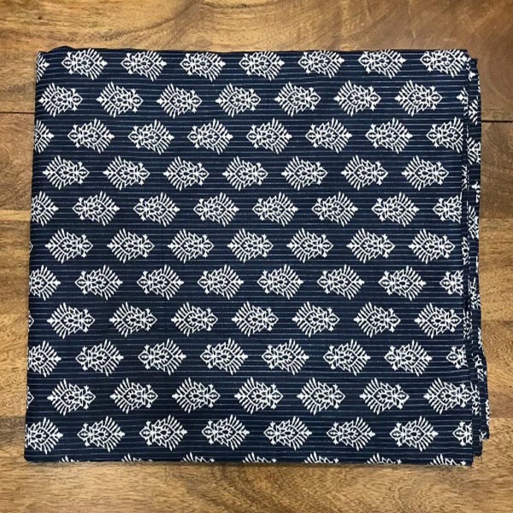 New Indigo Screen Print New Design Arrivel Print Cotton Fabric Sewing Fabric for Dress Making Quilting Fabric