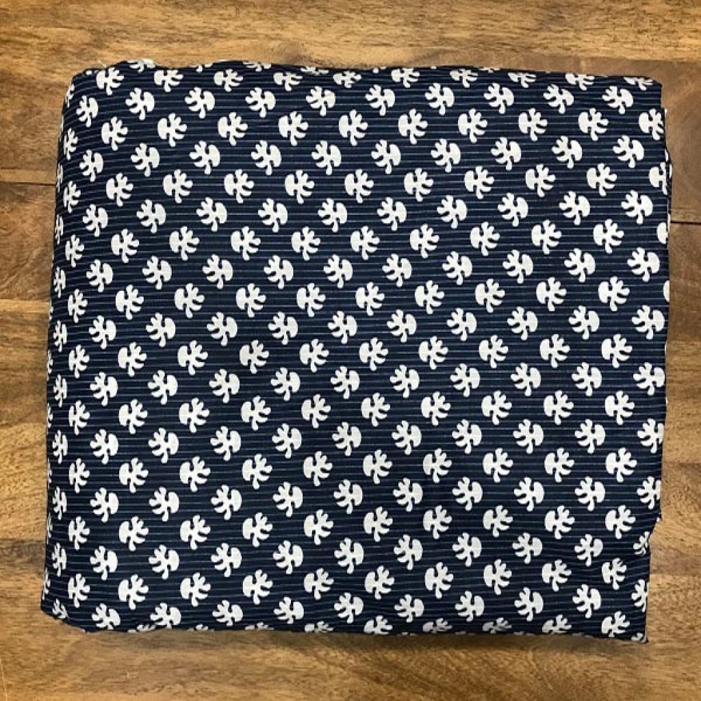 New Indigo Screen Print New Design Arrivel Print Cotton Fabric Sewing Fabric for Dress Making Quilting Fabric