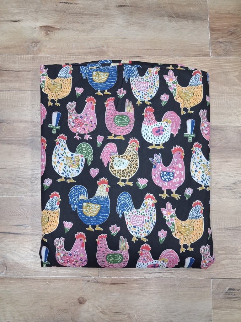 Cotton Cambric Screen Printed Animal Motif