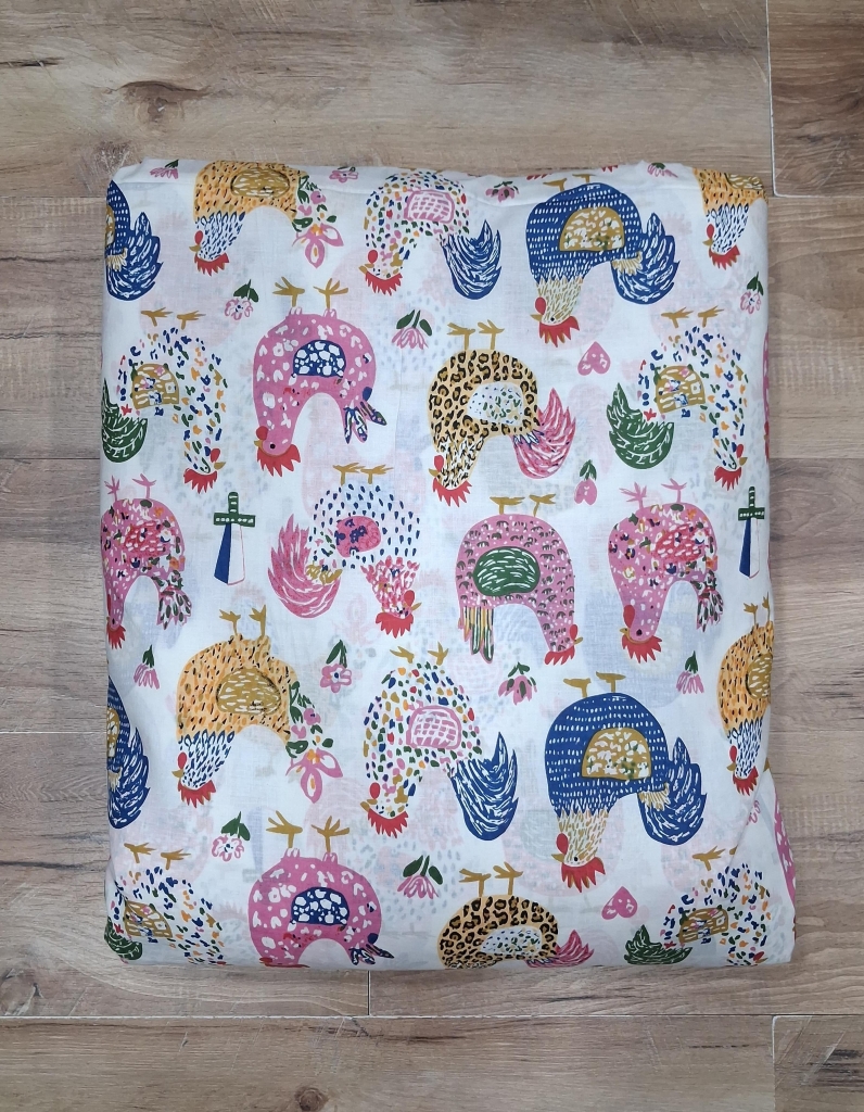 Cotton Cambric Screen Printed Animal Motif