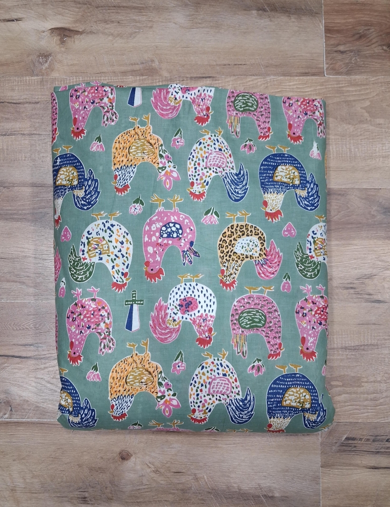 Cotton Cambric Screen Printed Animal Motif